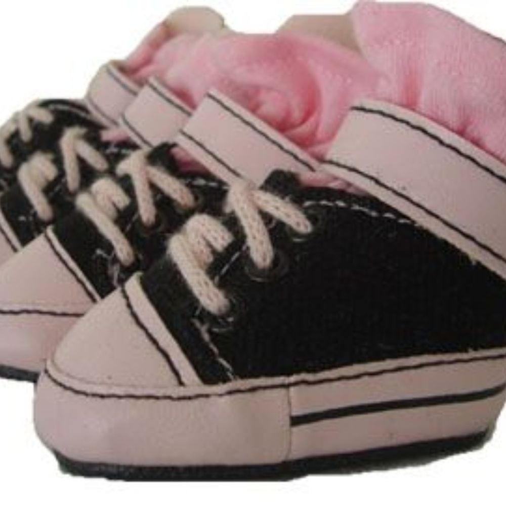 Puppe Love Black & Pink Dog Sneakers